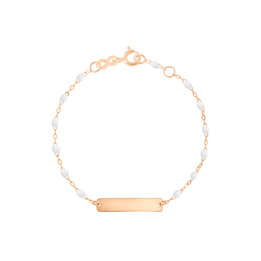 Bracelet enfant parme Madone or rose, 15 cm