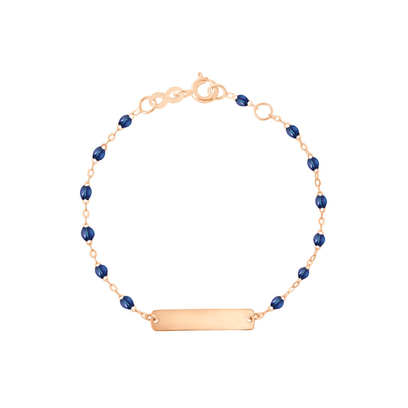 Gigi Clozeau Little Gigi bracelet, rose gold and prussian blue resin, size 13cm