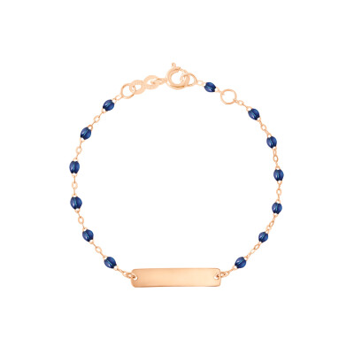 Gigi Clozeau Little Gigi bracelet, rose gold and prussian blue resin, size 13cm