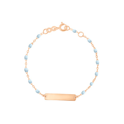 Gigi Clozeau Little Gigi bracelet, rose gold and layette blue resin, size 13cm