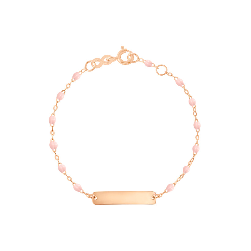 Gigi Clozeau Little Gigi bracelet, rose gold and baby pink resin, size 13cm