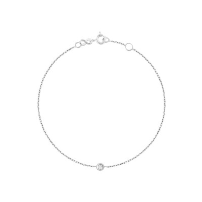 Bracelet Gigi Clozeau Dot en or blanc et diamant, taille 17cm