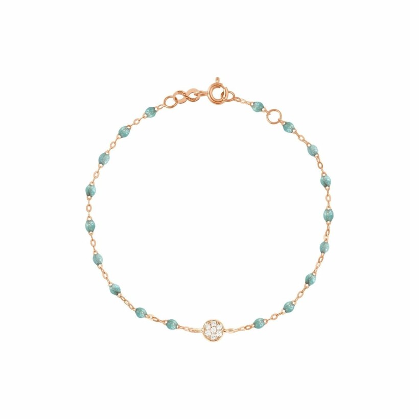 Bracelet Gigi Clozeau Puce en or rose, diamants et résine glacier, taille 17cm