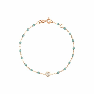 Bracelet Gigi Clozeau Puce en or rose, diamants et résine glacier, taille 17cm