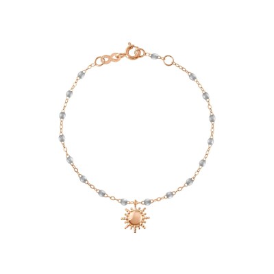 Bracelet Gigi Clozeau Soleil en or rose et résine argent, taille 17cm