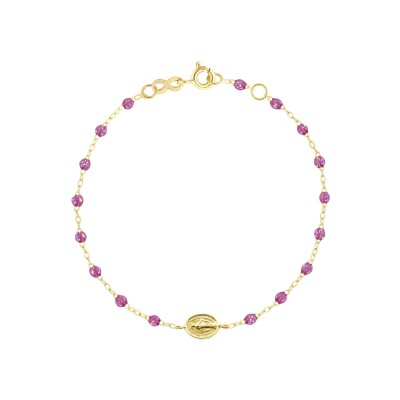 Bracelet Gigi Clozeau Madone en or jaune et résine galaxy, taille 17cm