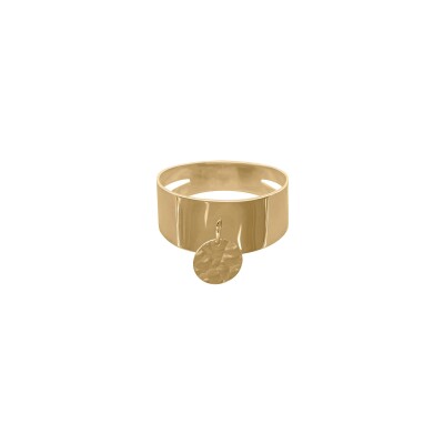 Bague finition satinée en or jaune