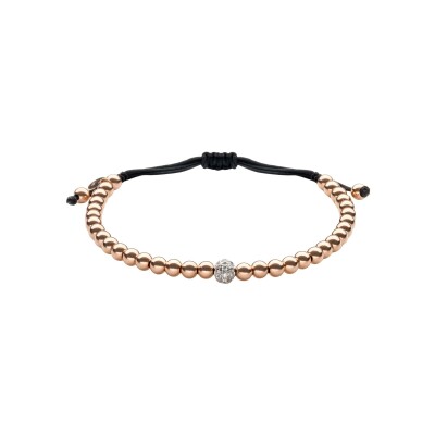 Bracelet Doux Essentials en or rose et diamant