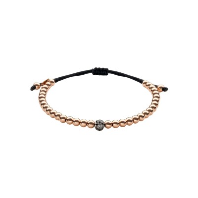 Bracelet Doux Essentials en or rose et diamant noir