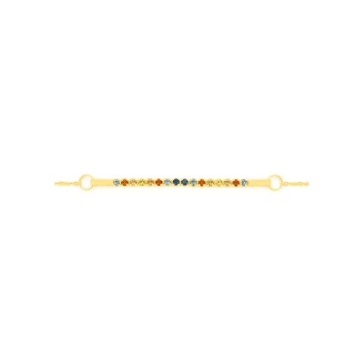 Bracelet Coral Reef en or jaune, citrine et saphir