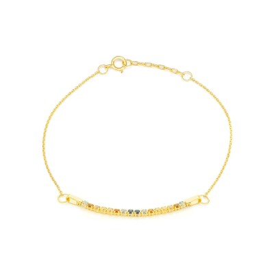 Bracelet Coral Reef en or jaune, citrine et saphir