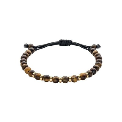 Bracelet Doux Essentials en or rose et oeil de tigre