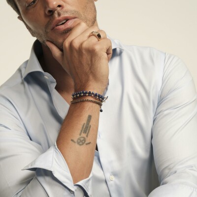 Bracelet Doux Primavera en or rose et lapis lazuli