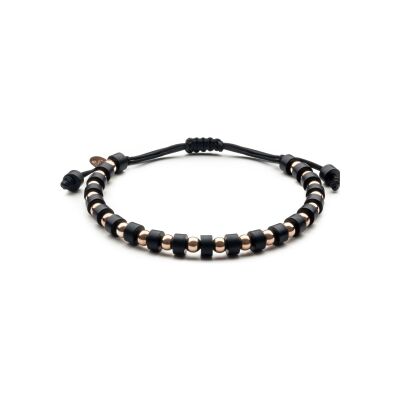 Bracelet Jaibor Wolf Small en or rose et onyx