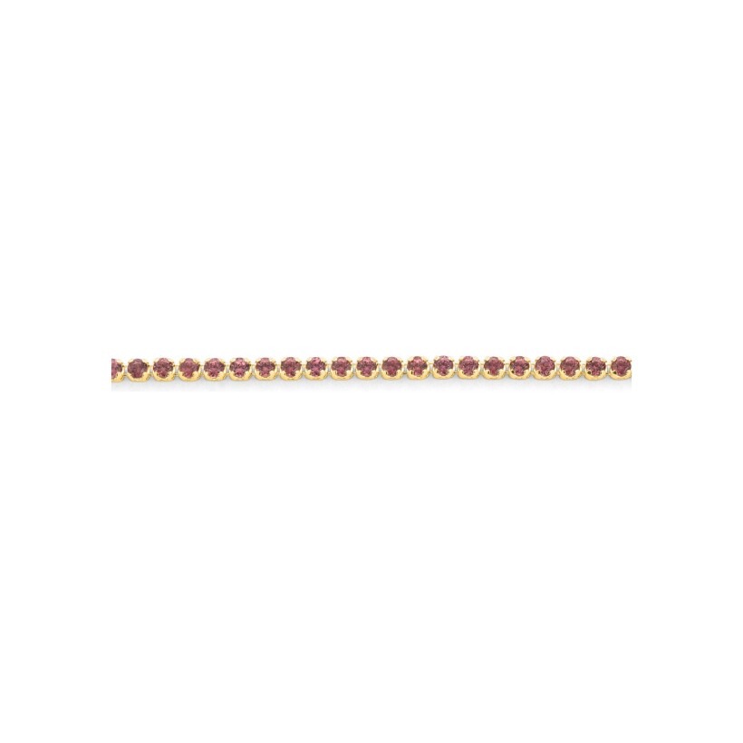 Bracelet Coral Reef en or jaune et rhodolite