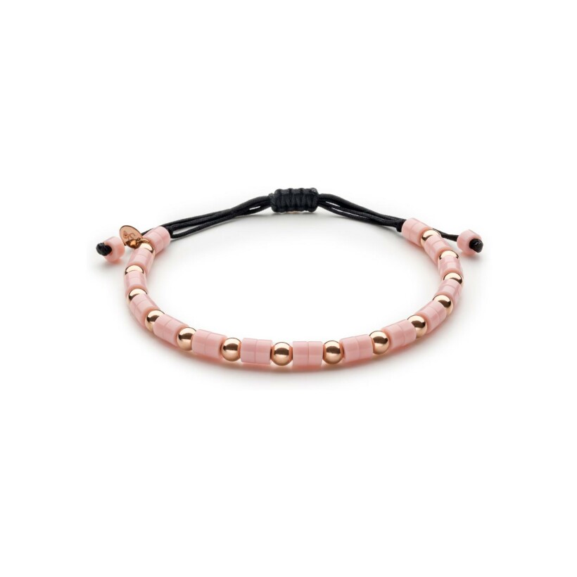 Doux Primavera pink gold and pearl and coral bracelet