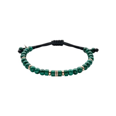 Bracelet Doux Primavera en or rose, malachite et diamant