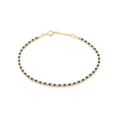Bracelet en or jaune et diamants