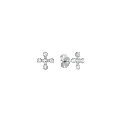 Boucles d'oreilles Gigi Clozeau Spark en or blanc et diamants