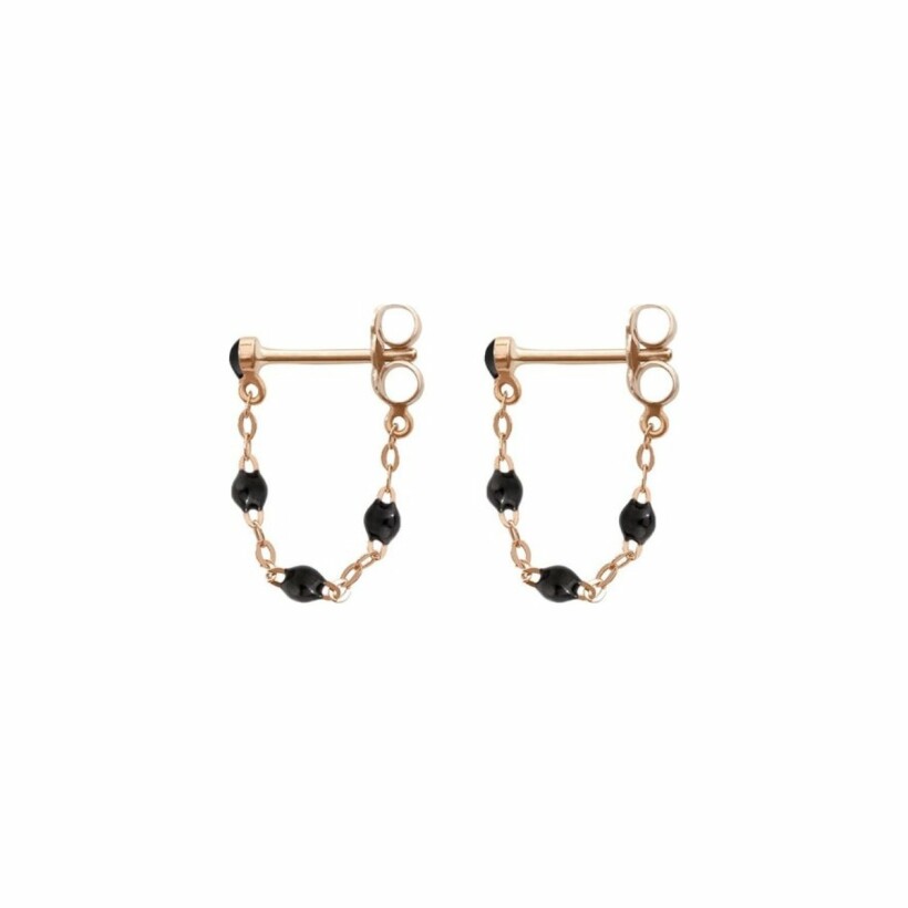 Gigi Clozeau earrings, rose gold and black resin