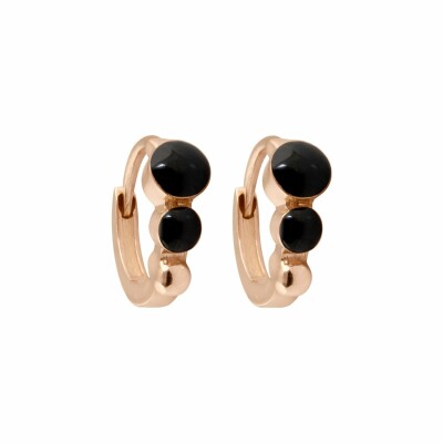 Gigi Clozeau earrings, rose gold, black resin