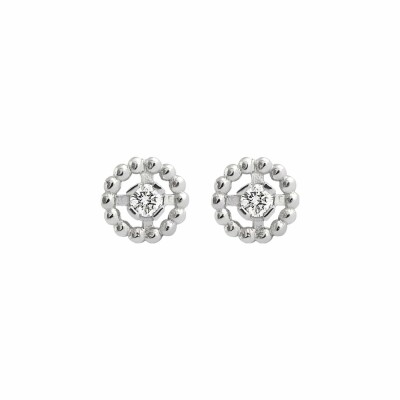 Gigi Clozeau Lucky Puce earrings, white gold and diamonds