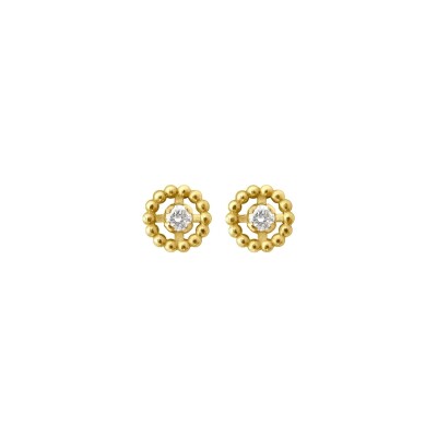 Boucles d'oreilles Gigi Clozeau Lucky en or jaune et diamants