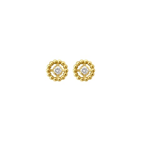 Boucles d'oreilles Gigi Clozeau Lucky en or jaune et diamants