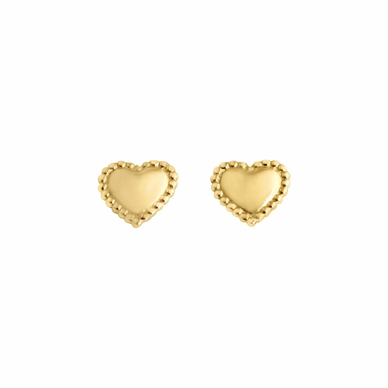 Boucles d'oreilles Gigi Clozeau Lucky coeur en or jaune