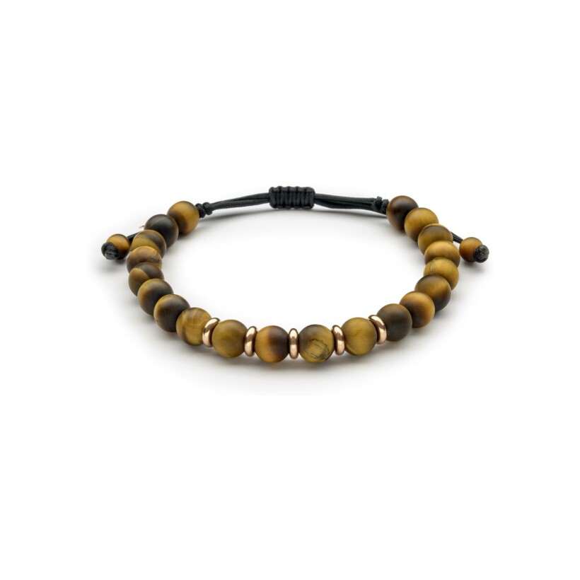 Doux Wolf pink gold and tiger's eye bracelet