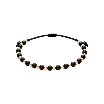 Bracelet Doux Primavera en or rose et onyx