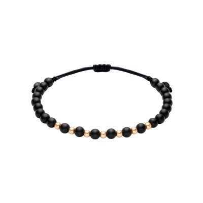 Bracelet Doux Primavera en or rose et onyx
