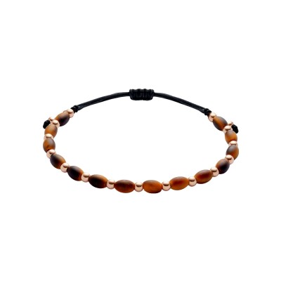 Bracelet Doux Primavera en or rose et oeil de tigre