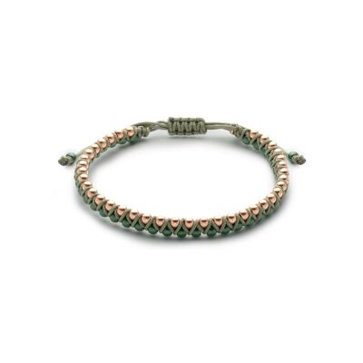 Bracelet Jaibor Wolf Macrame en or rose et céramique