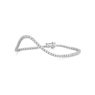 Bracelet en or blanc et diamants