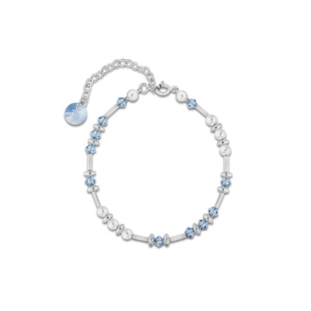 Bracelet Spark Clematis en argent plaqué palladium et cristaux