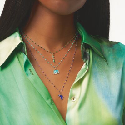 Pampille Origine prusse en or rose et diamant