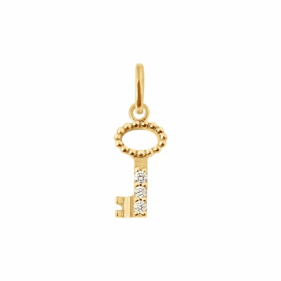 Pendentif Gigi Clozeau Clé en or jaune et diamants