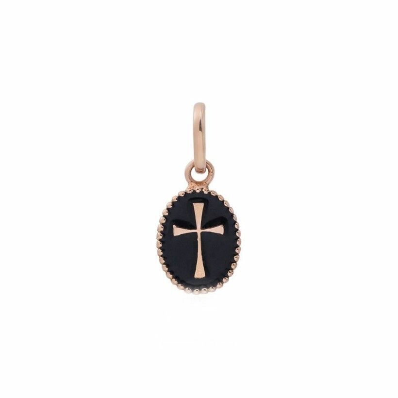 Gigi Clozeau Cross pendant, rose gold and resin