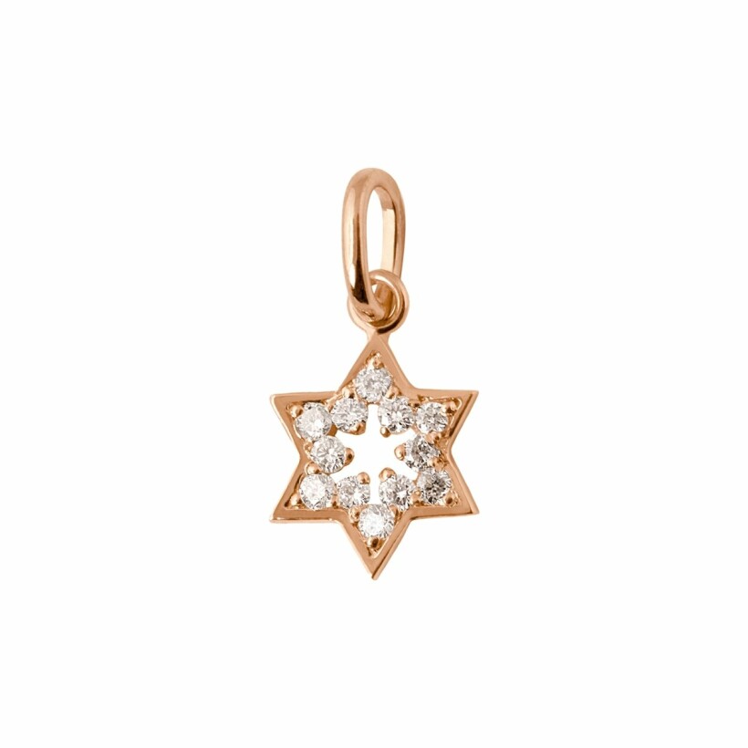 Gigi Clozeau Star of David pendant, rose gold and diamonds