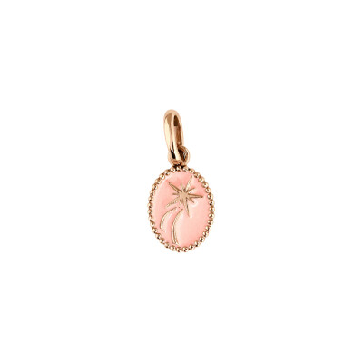 Gigi Clozeau Etoile Espoir pendant, rose gold, salmon resin