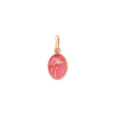 Pendentif Gigi Clozeau Etoile Espoir en or rose et résine rose fluo