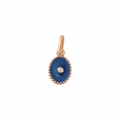 Pendentif Gigi Clozeau Etoile du Nord en or rose, diamant et résine bleue de prusse