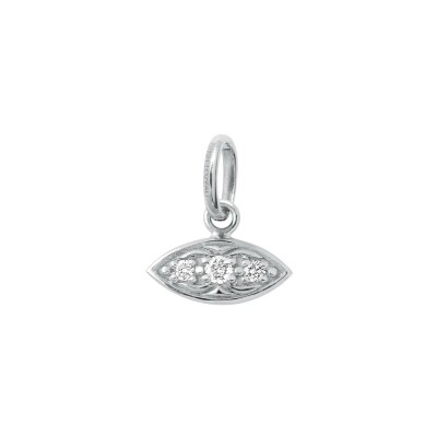 Pendentif Gigi Clozeau Clin d’œil en or blanc et diamants