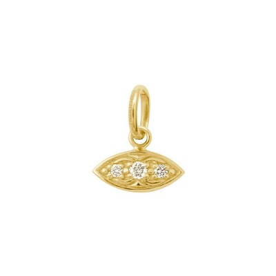 Gigi Clozeau Clin d’œil pendant in yellow gold and diamonds