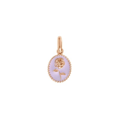 Pendentif Gigi Clozeau Rose en or rose et résine parme