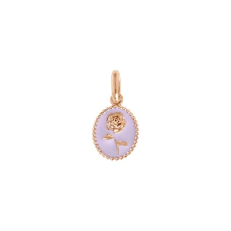 Pendentif Gigi Clozeau Rose en or rose et résine parme