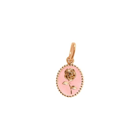 Pendentif Gigi Clozeau Rose en or rose et résine rose bébé