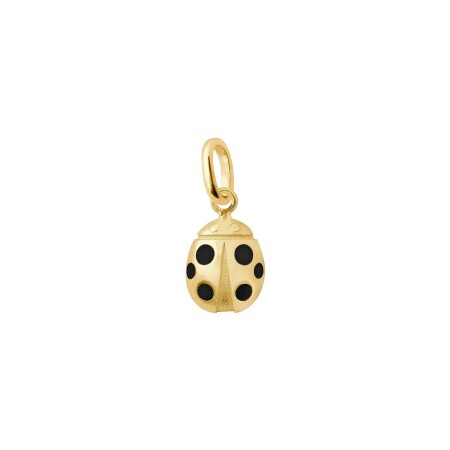 Pendentif Gigi Clozeau Ladybug en or jaune et résine noire