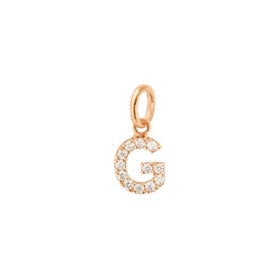 Pendentif Gigi Clozeau Lucky Letter G en or rose et diamants